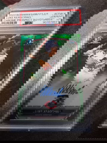 2023 1st Bowman Draft Chrome Green Sapphire  Luke Keaschall Auto /99 RC PSA 10 Gem MINT Rookie Minnesota Twins