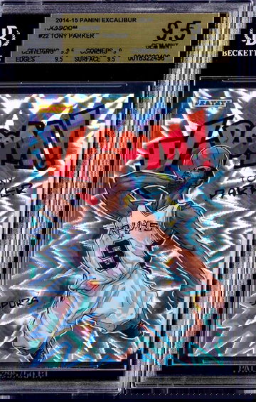 2014 Tony Parker Panini Excalibur Kaboom Vertical Holo BGS 9.5 #22 KABOOM! SP GEM MINT RARE