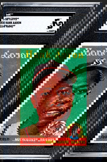 1958 Topps Hank Aaron #30 Yellow Letter Variation SGC 5