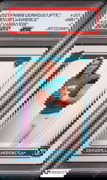 2021 Donruss Optic #201 Trevor Lawrence - Rated Rookie Holo Variation | PSA 9