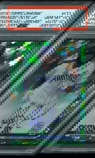 2019 Topps Chrome Sapphire Green Refractor Fernando Tatis Jr Auto PSA 10/10