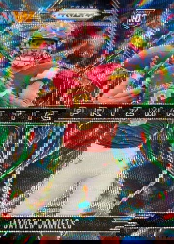 2024/Panini Prizm/Jayden Daniels RC/Green Wave Prizm/Prizmatic RC Insert/NM