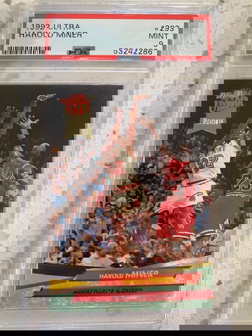 1992 Fleer Ultra Harold Miner Michael Jordan PSA 9 RC