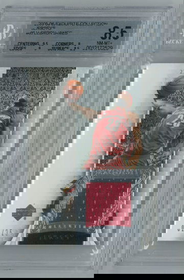 LeBron James 2005 Exquisite Collection Jerseys Parallel Serial # 2/25 - BGS 8.5