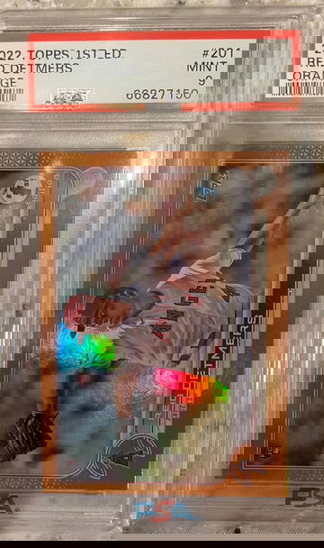 2022 Topps Series 1 First 1st Edition Reid Detmers Orange Rookie RC /75 PSA 9 mint