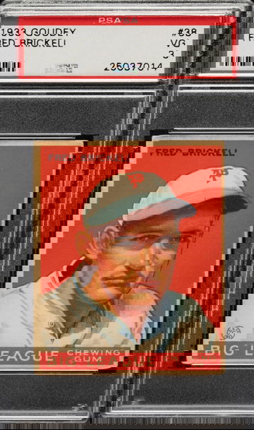 1933 Goudey #38 Fred Brickell  Philadelphia Phillies PSA 3 VG