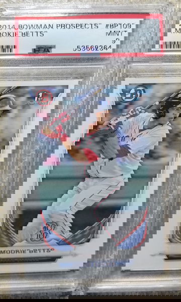 Mookie betts 2014 1st bowman prospects psa Mint 9