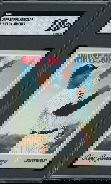 2019 TOPPS HERITAGE ELOY JIMENEZ WHITE SOX ROOKIE SGC 10!