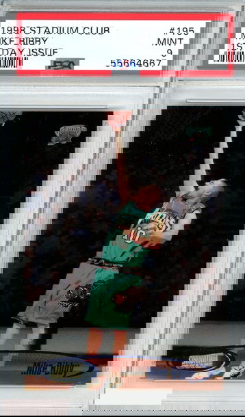 1998 STADIUM CLUB MIKE BIBBY #195 1ST DAY ISSUE GRIZZLIES 54 OF 150 PSA 9 MINT