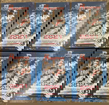 2021 Topps Bowman Blaster Boxes Lot of 6