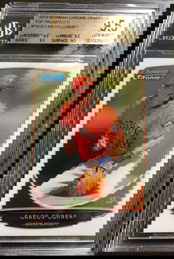 Carlos Correa 2013 Bowman Chrome Carlos Correa TP10 BGS 9.5