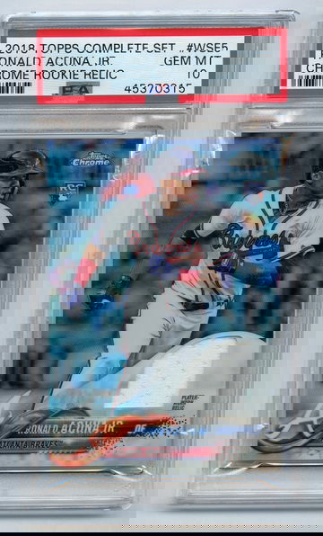 RONALD ACUNA 2018 TOPPS COMPLETE SET WSE5 PSA 10 Refractor Jersey Relic