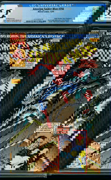 AMAZING SPIDER-MAN #356, CGC 9.2 NM-