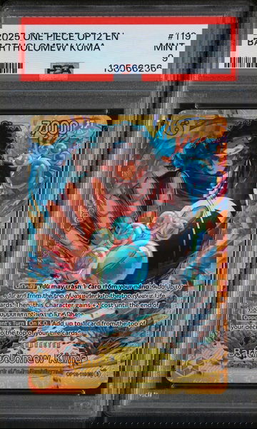 2025 One Piece Op12-Legacy of the Master Bartholomew Kuma #119 PSA 9