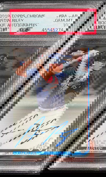 2019 TOPPS CHROME AUSTIN RILEY RC AUTOGRAPH PSA 10