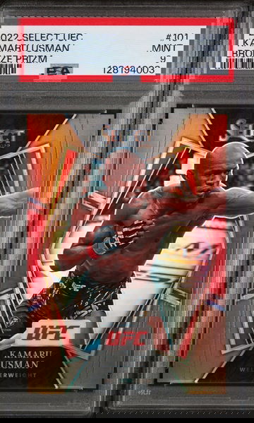 2022 Panini Select UFC Bronze Prizm Kamaru Usman #101 /175 PSA 9