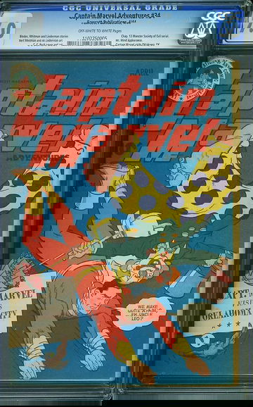 CAPTAIN MARVEL ADVENTURES #34, CGC 7.0 FVF