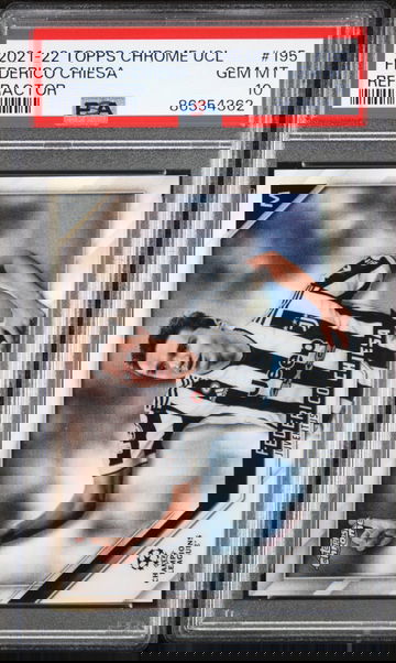 2021 Topps Chrome UEFA Champions League Refractor Federico Chiesa #195 PSA 10