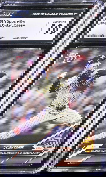 2024 TOPPS DYLAN CEASE #445 No-hitter limited print /573 CGC 10