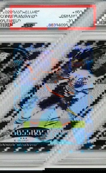 2020 UPPER DECK ALLURE 2005 SHIELD #50 CONNOR MCDAVID OILERS PSA 10 LOW POP RARE
