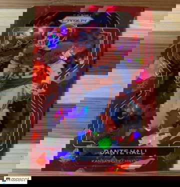 2021 Panini Prizm Dante Hall #197 Red Cracked Ice Chiefs Legend Color Match