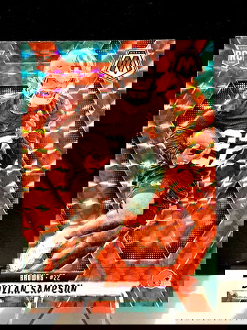 2025 Panini Mosaic Choice Dylan Sampson RC  CHOICE Red & Green Prizm Browns