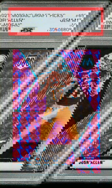 2021 Panini Mosaic Draft Picks Josh Allen Pink Prizm 3/25 PSA 10 Gem Mint SSP