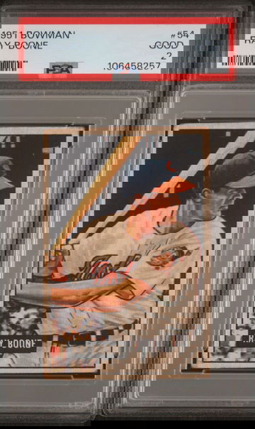 1951 Bowman Ray Boone #54 PSA 2 Good Cleveland Indians Baseball