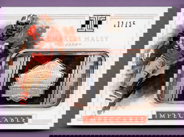 2017 PANINI IMPECCABLE SILVER BAR HALL OF FAMERS CHARLES HALEY #11/15 1 OZ