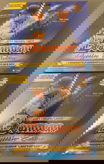 2021 Bowman Sapphire Hobby Boxes Lot of 2