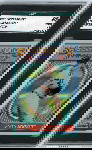 1993 TOPPS FINEST REFRACTOR #46 JIM ABBOT GRADED SGC 96 MINT 9
