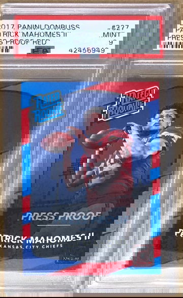 2017 Donruss Patrick Mahomes II 327 Press Proof RED