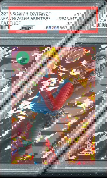 2021 Panini Fortnite 1 Aura (Winter Hunter) Cracked Ice PSA 10