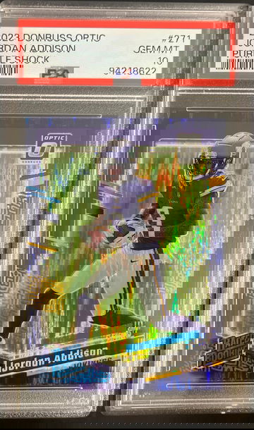 2023 Donruss Optic Purple Shock Jordan Addison #271 PSA 10