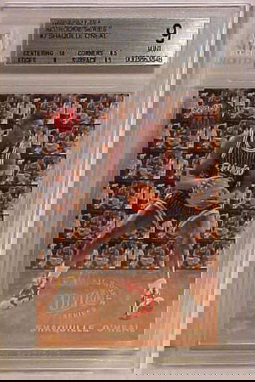 1992-93 ULTRA ALL ROOKIE SERIES #7 SHAQUILLE O'NEAL ROOKIE BGS 9 MINT