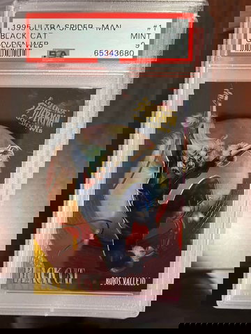 1995 Ultra Spider-Man Black Cat Golden Web PSA 9