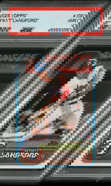 2024 Topps Series 2 Wyatt Langford ROOKIE SP #700 PSA 9 Texas Rangers RC