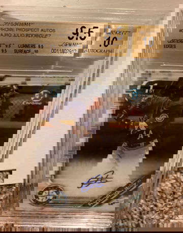 2019 bowman chrome auto Julio Rodriguez Bgs 9.5