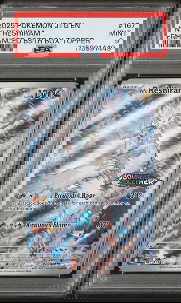 2025 Pokemon Scarlet and Violet Journey Together Enhanced Booster Box Topper N's Reshiram #167 PSA 9