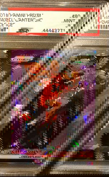 2018/19 Panini Prizm Wendell Carter Jr RC Purple Ice Prizm /149 PSA 9