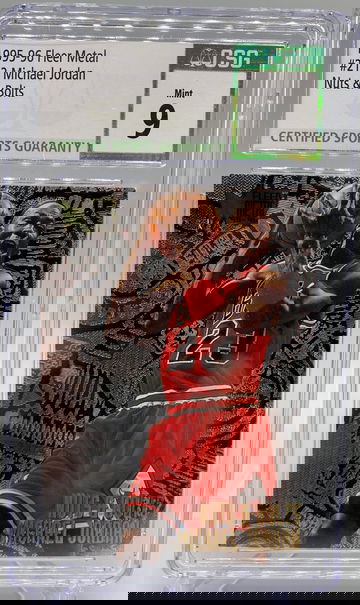 1995-96 Fleer Metal Michael Jordan Nuts & Bolts CSG 9 Mint