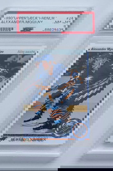 Alexander Mogilny 1990 Upper Deck Rookie Rc French #24 PSA 8