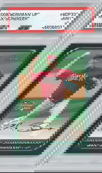 2008 Max Scherzer Bowman Draft Picks Rookie #BDP33 PSA 9
