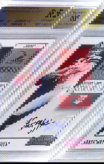 2018 Panini Contenders Baker Mayfield Rookie Ticket Auto SP (BGS 9.5) Auto 10