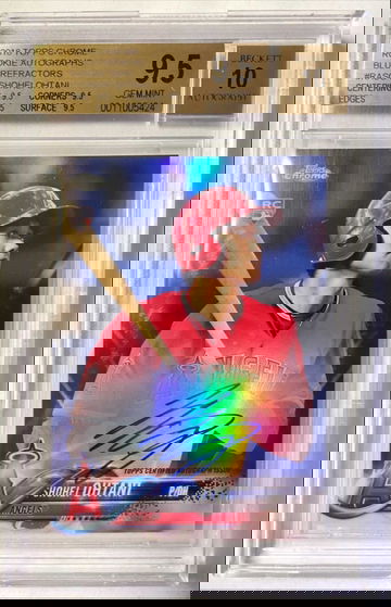 2018 Topps Chrome Shohei Ohtani Blue Refractor Auto /150 BGS 9.5/10