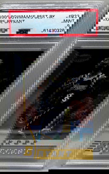 1996 BOWMAN'S BEST KOBE BRYANT PSA 9 MINT LAKERS ROOKIE RC #R23