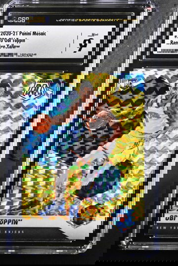 2020 Panini Mosaic #220 Obi Toppin Reactive Yellow CSG 9