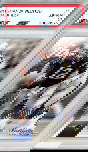 2015 PANINI PRESTIGE TOM BRADY #1 NEW ENGLAND PATRIOTS PSA 10 GEM MT