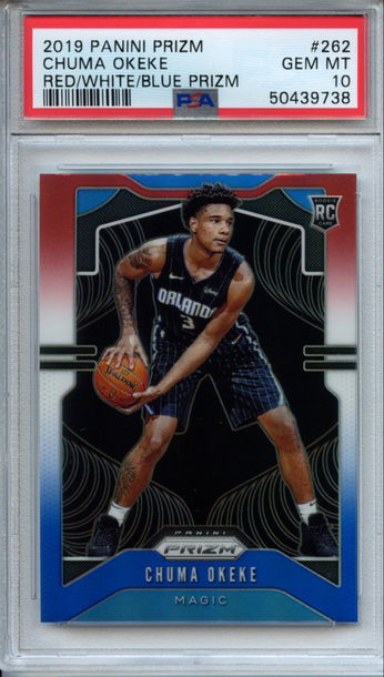 2019 Prizm Chuma Okeke Red White Blue PSA 10