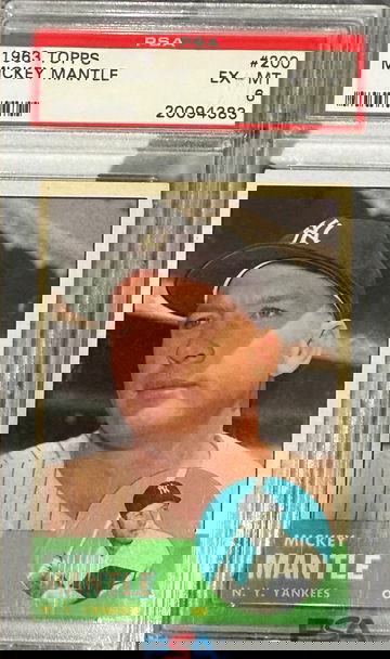 1963 TOPPS MICKEY MANTLE PSA 6